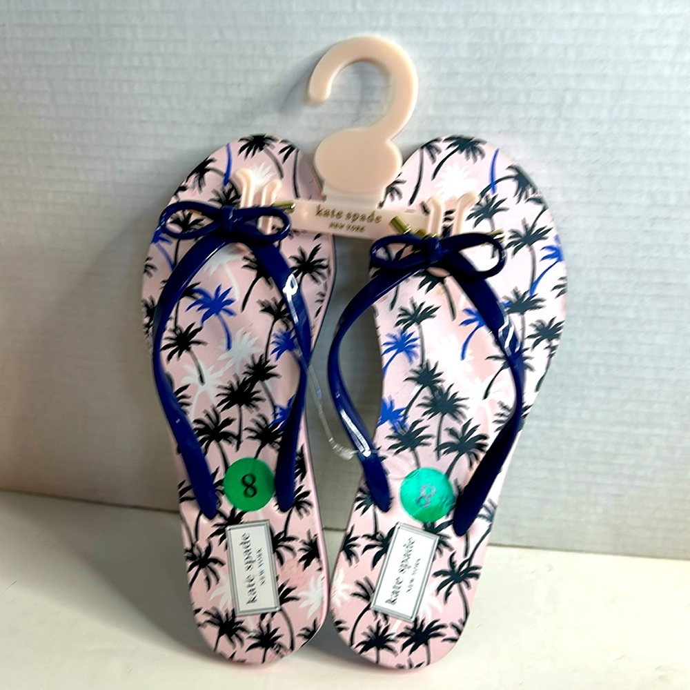 New Kate Spade Nova ♠️ Floral Flip Flops - Picture 2 of 10